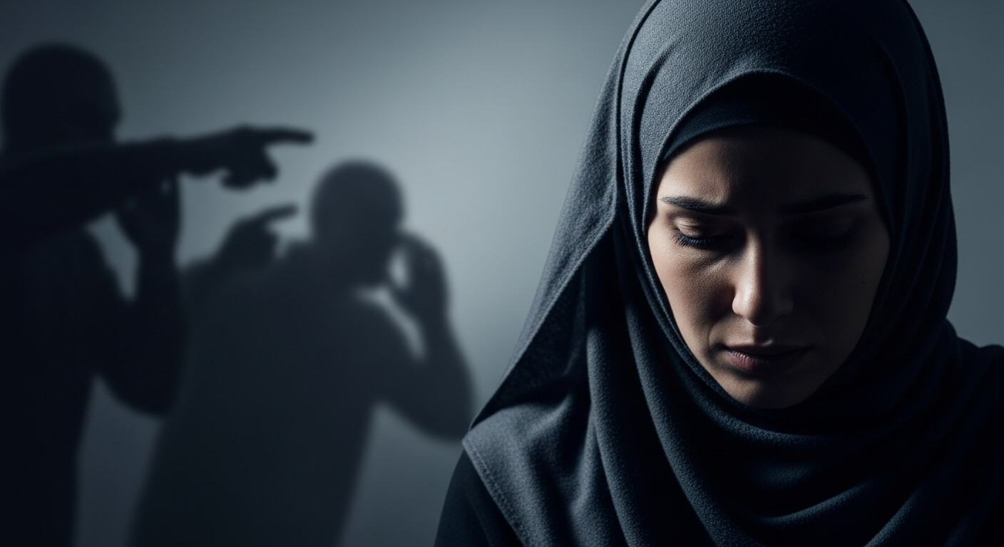 A Muslim woman facing discrimination