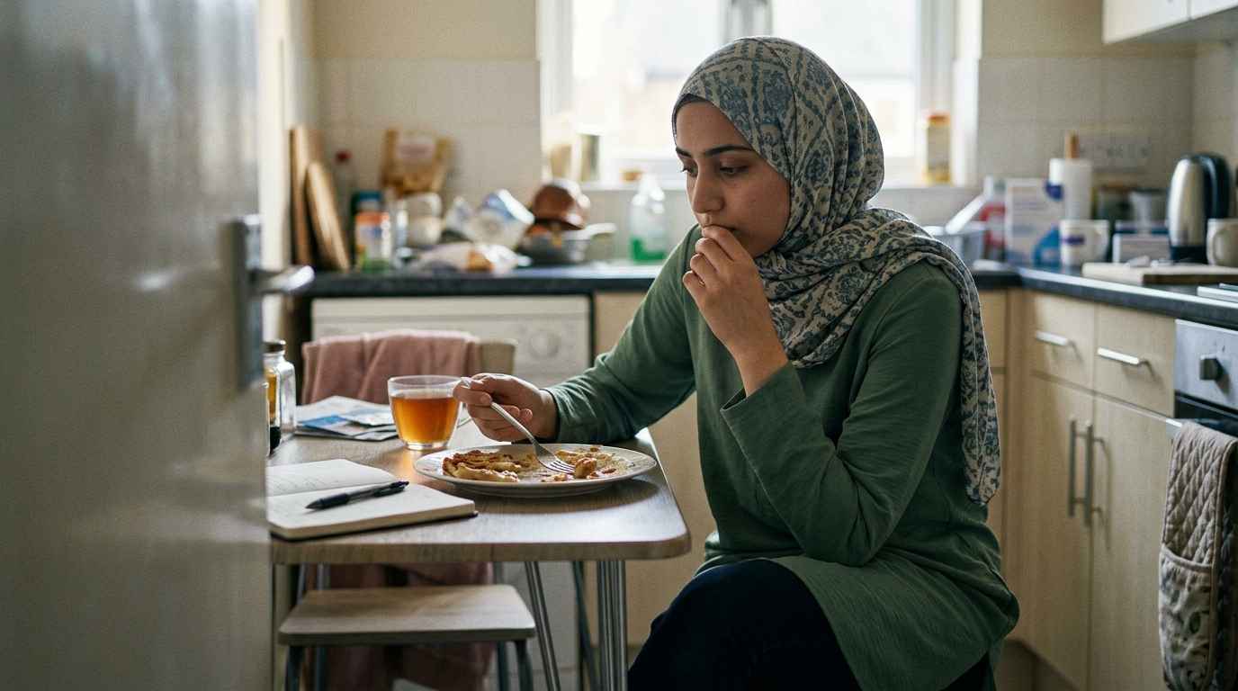 Muslim woman with eating disorder