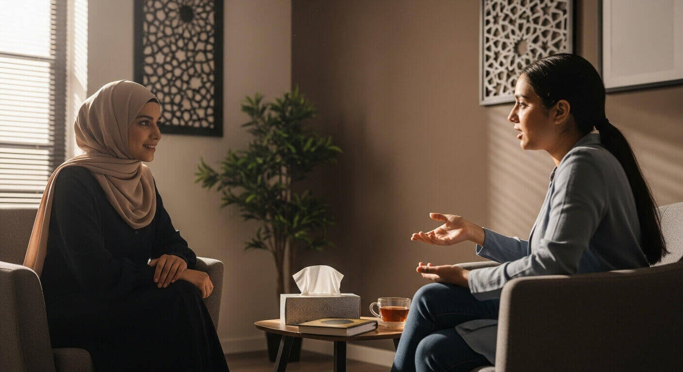 a Muslim therapy session