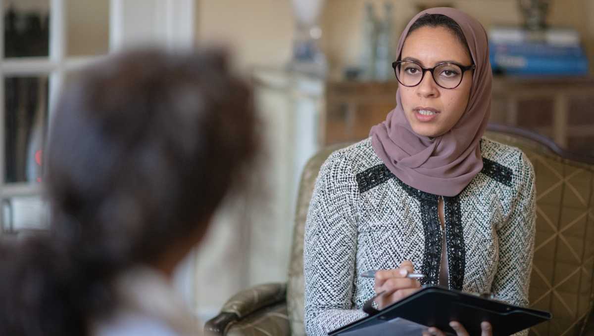 A therapy session with a Canadian Muslim therapist