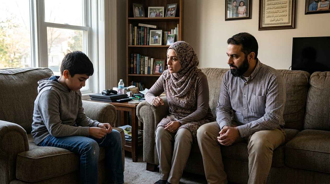 Muslim parents upset with their son