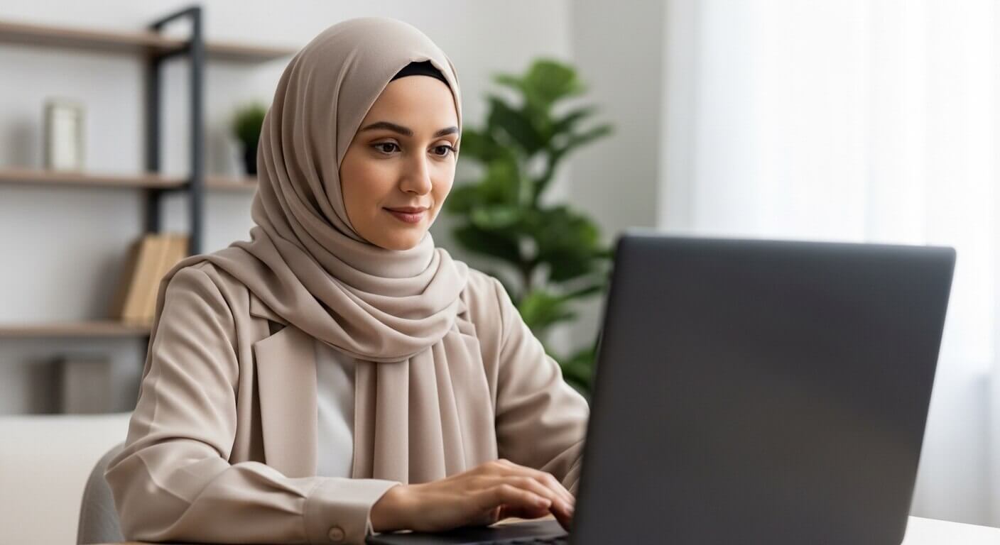 Online therapy video session with a Muslim therapist