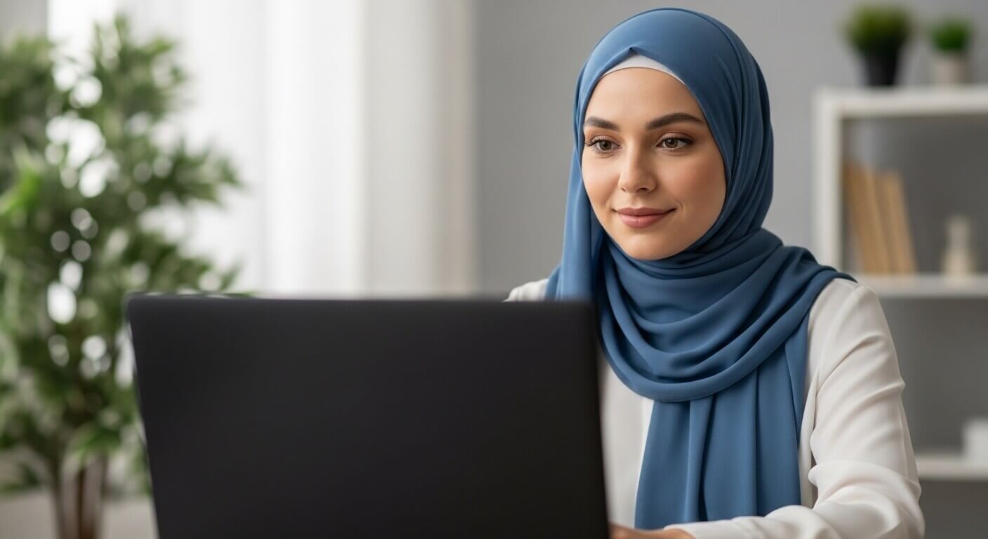 Online therapy video session with a Muslim therapist