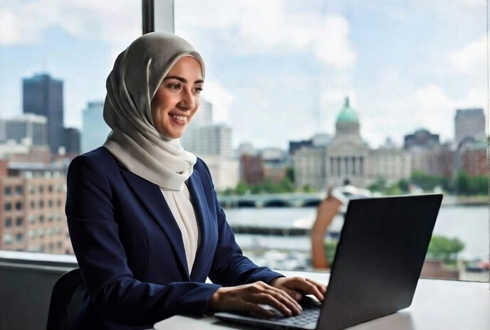 Online therapy video session with a Muslim therapist