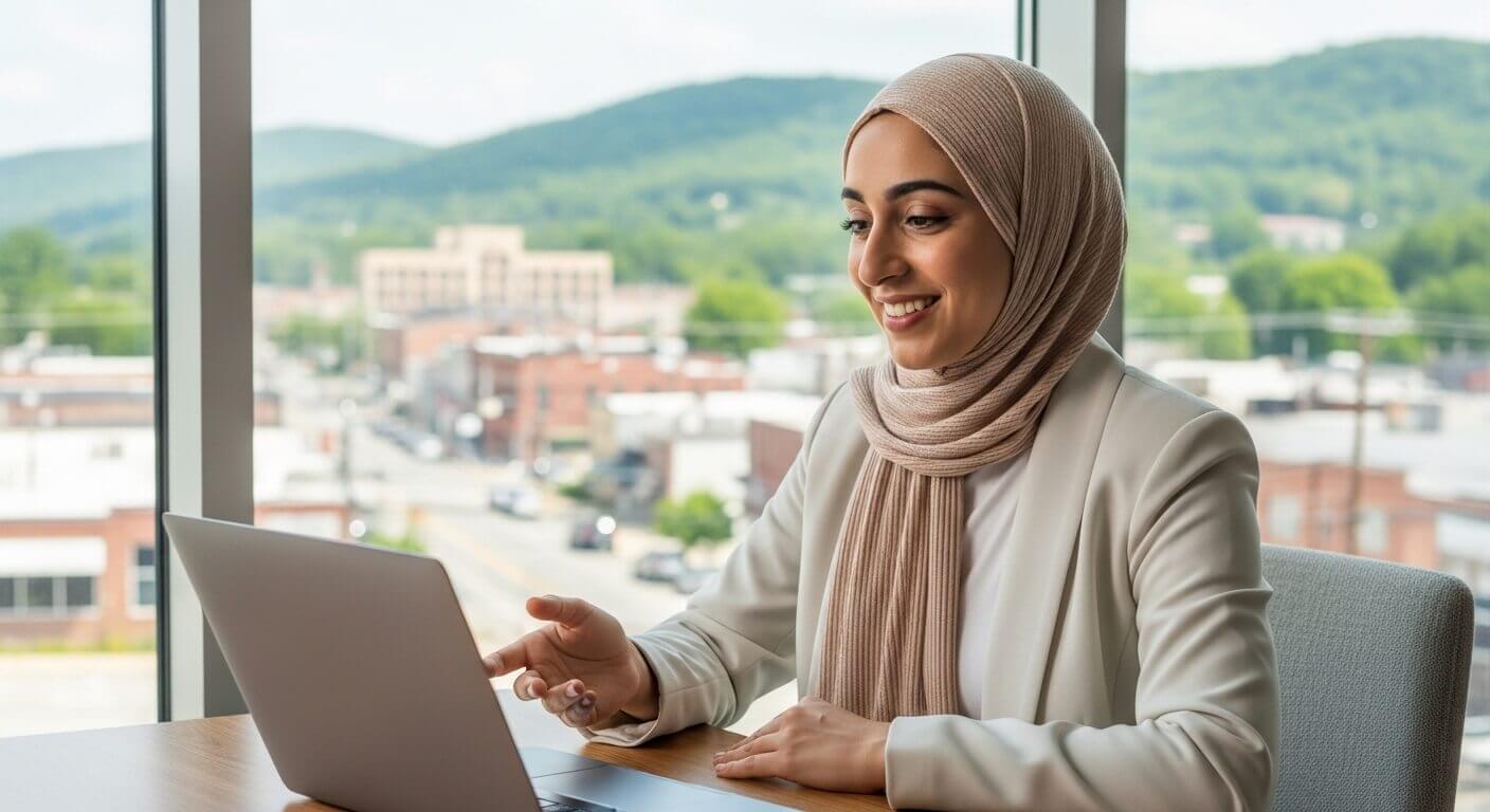 Online therapy video session with a Muslim therapist