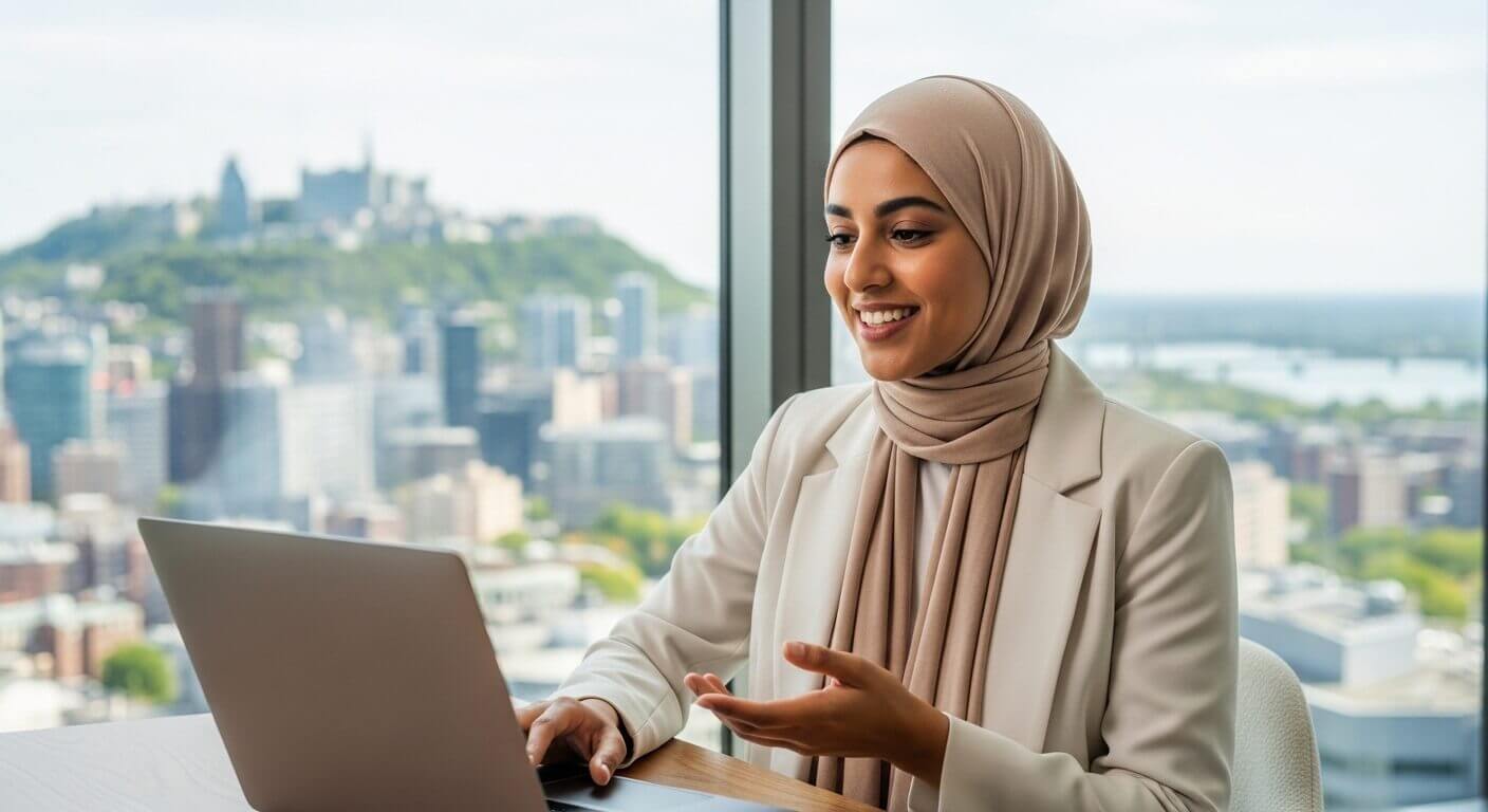 Online therapy video session with a Muslim therapist