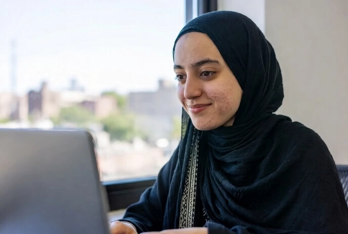 Online therapy video session with a Muslim therapist